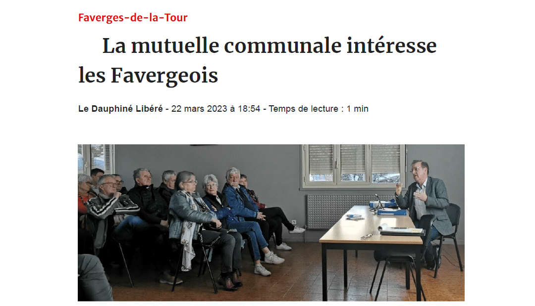 Les habitants de Faverges-de-la-Tour présents pour la mutuelle communale